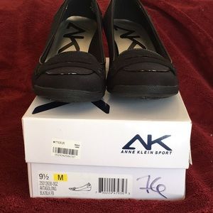 Anne Klein Sport Black Wedges, 9.5
